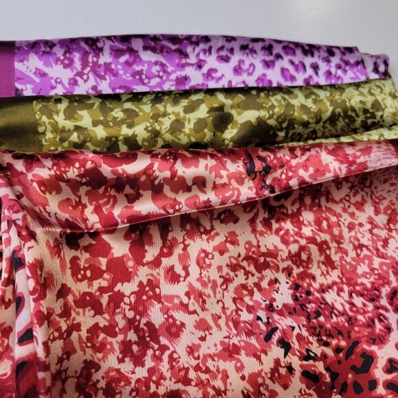 NEW Purple Black Animal Print Long Rectangular Scarf - Picture 6 of 7